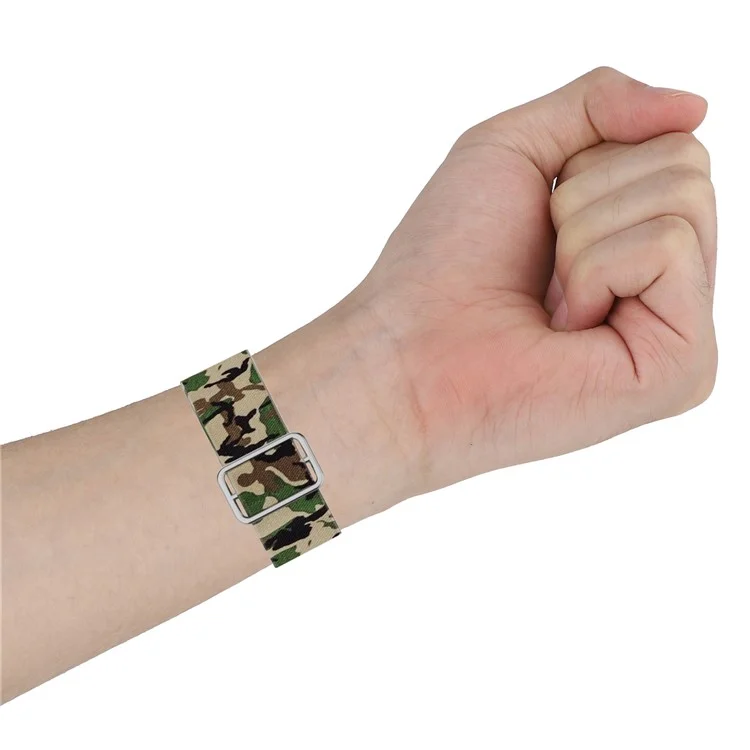 22 mm Uhrenarmband Ersatzriemen aus Nylon für Samsung Galaxy Watch3 45 mm / Huawei Watch GT 2 Pro - Tarngrün