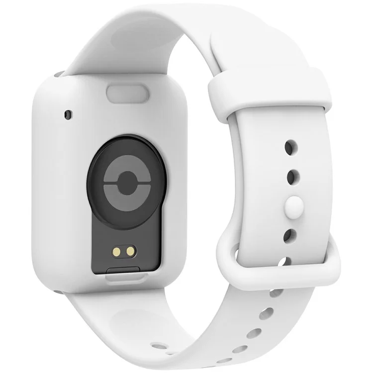 Pour Xiaomi Smart Band 9 Pro Bracelet de Remplacement en Silicone avec Étui de Protection - Blanc