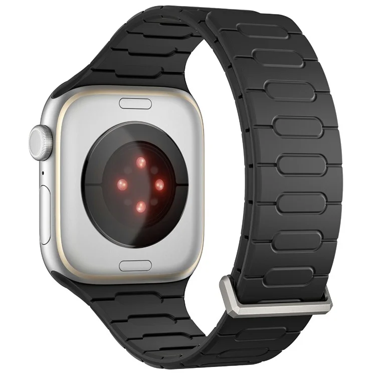Correa Deportiva de Silicona Magnética AP para Apple Watch Series 10 Ultra 9 8 7 SE 6 5 4 3 2 1 de 46mm 49mm 45mm 44mm 42mm - Negro