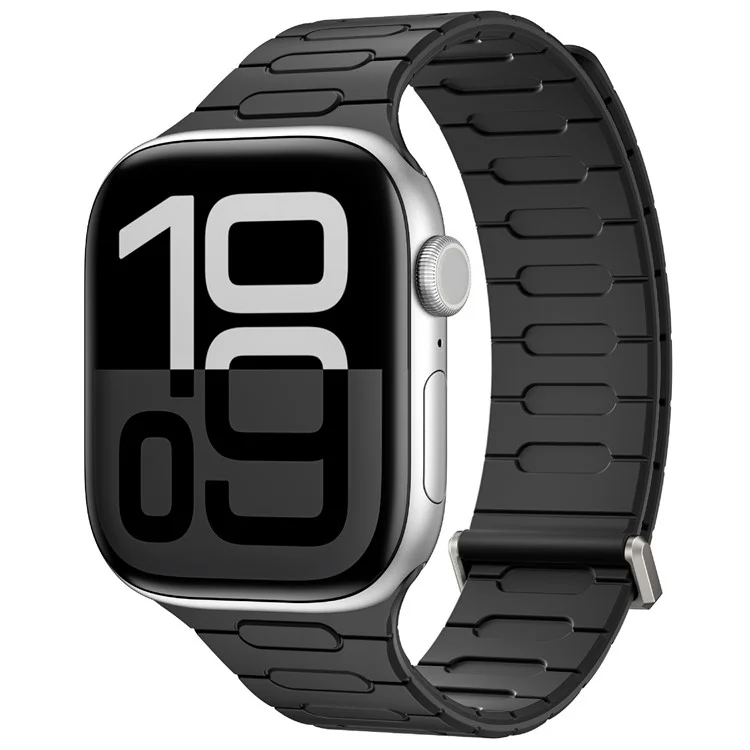 Correa Deportiva de Silicona Magnética AP para Apple Watch Series 10 Ultra 9 8 7 SE 6 5 4 3 2 1 de 46mm 49mm 45mm 44mm 42mm - Negro