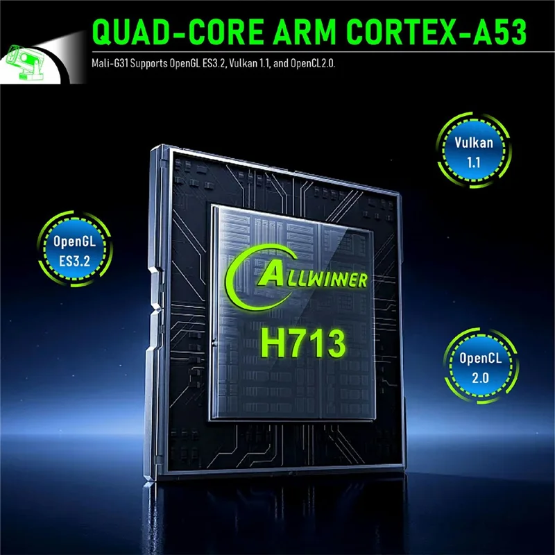 HY260 Pro Android 11 1GB+8GB LED Video Projector 200 ANSI Lumen 1080P WiFi6 BT5.4 Home Theater Device - EU Plug