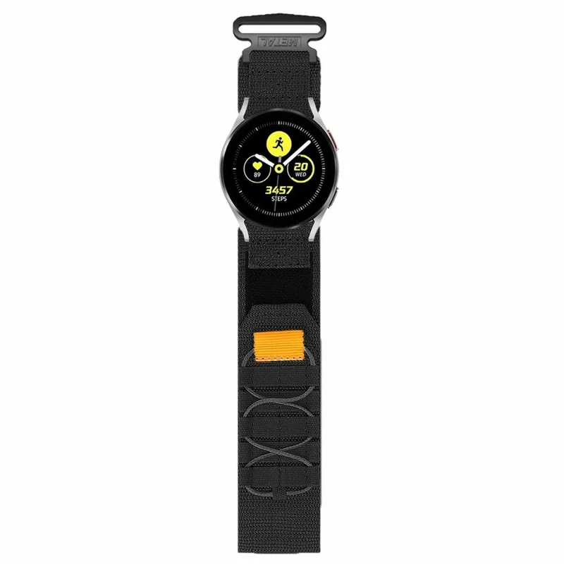 18mm Uhrenarmband Für Huawei Watch GT 5 Pro 42mm / GT 5 41mm / GT 4 41mm Nylon-Klettband - Schwarz