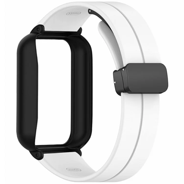 Für Xiaomi Smart Band 9 Pro Armband mit Hülle 2 in 1 Silikonarmband Magnetverschluss - Weiß