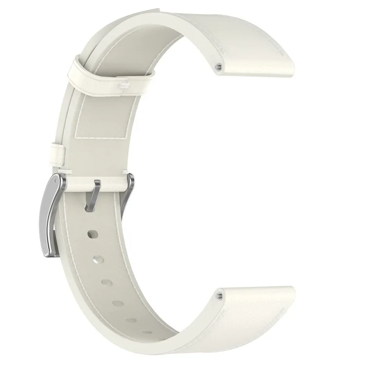 Für Samsung Huawei Huami Garmin Smartwatch Band 20mm Universal Oberes Rindsleder Armband - Weiß