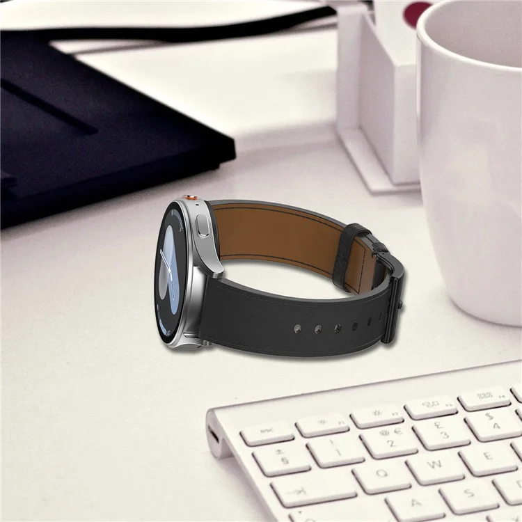 Für Samsung Huawei Huami Garmin Smartwatch Band 20mm Universal Oberes Rindsleder Armband - Weiß