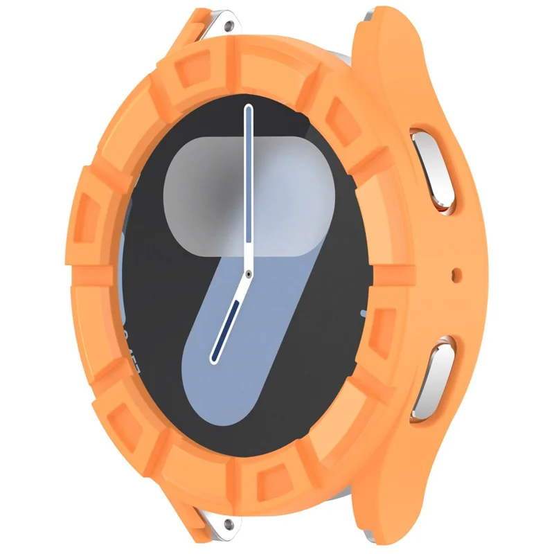 Funda para Samsung Galaxy Watch7 de 44 mm, Carcasa de Armadura Hueca de TPU Suave - Naranja