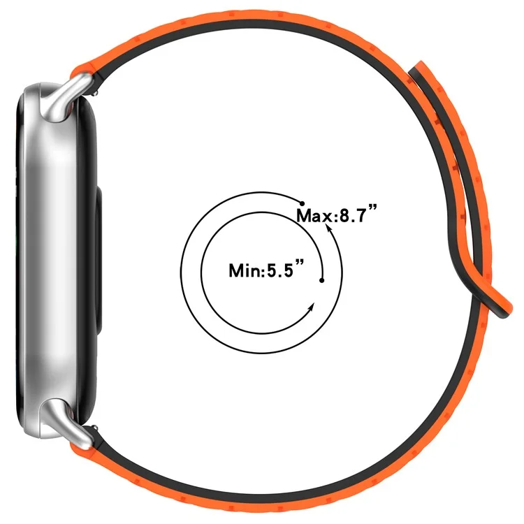 Magnetic Silicone Strap for Xiaomi Smart Band 9 NFC / 9 / 8 NFC / 8 Replacement Wristband with Connectors - White+Blue