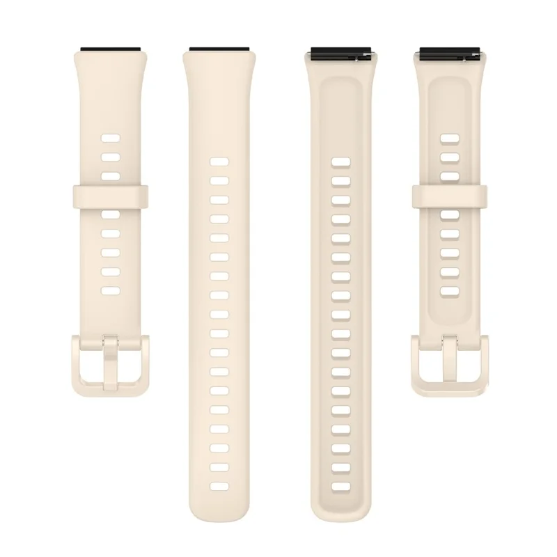For Huawei Band 7 Silicone Watch Band Solid Color Replacement Strap - Beige