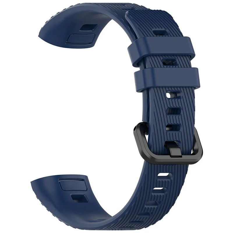 Correa de repuesto ajustable de silicona para Huawei Band 4 Pro TER-B29S / 3 Pro (talla única) - Azul medianoche