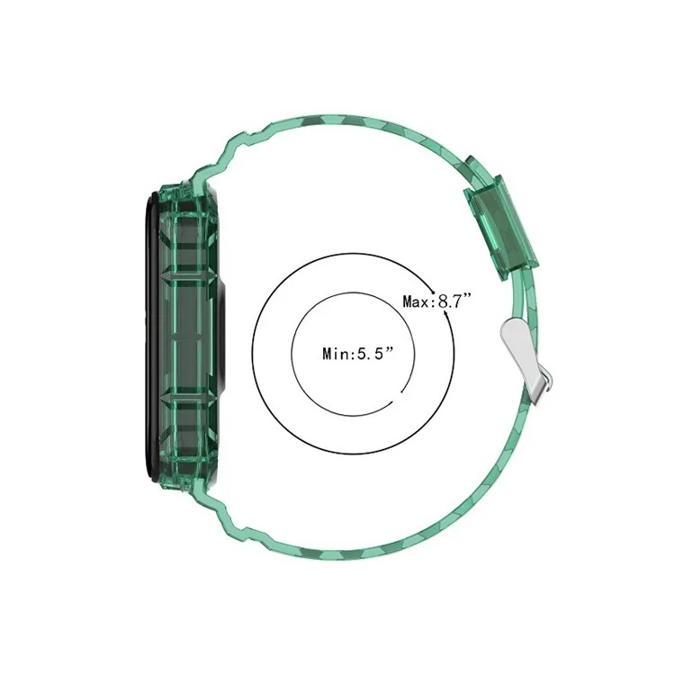 Fascia Orologio Trasparente in TPU Integrata Sostitutiva per Xiaomi Band 5/6 - Nero