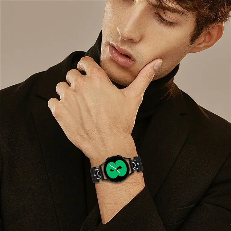 Correa de reloj Realme Techlife Watch S100 con adorno de strass y banda de acero inoxidable de 3 perlas - Negro