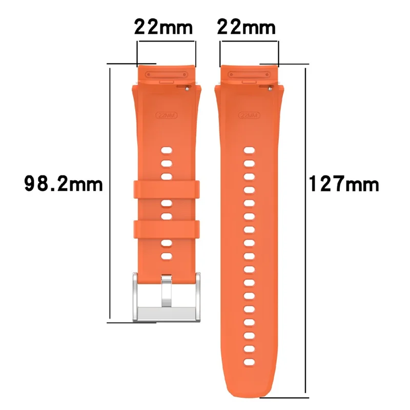 Silicone Watch Strap For Oppo Watch X2 / X / OnePlus Watch 3 46mm / 2 / 2R Replacement Wristband - Black