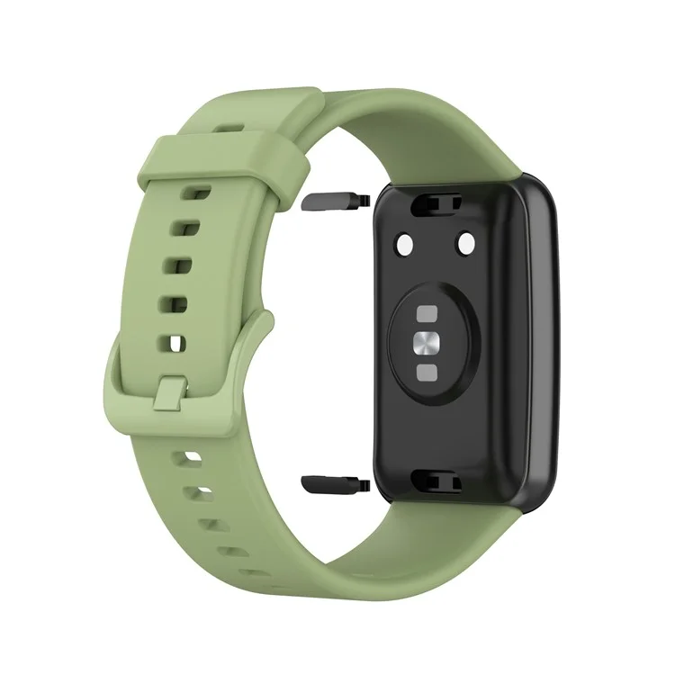 Silicone Solid Color Watch Strap for Huawei Watch Fit Special Edition B39 / (TIA-B09 / TIA-B19) - Matcha Green