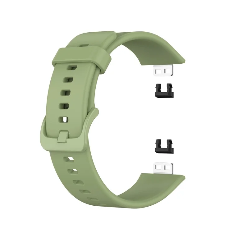 Silicone Solid Color Watch Strap for Huawei Watch Fit Special Edition B39 / (TIA-B09 / TIA-B19) - Matcha Green