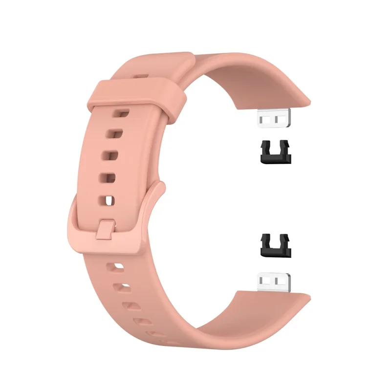 Correa de reloj de silicona de color liso para Huawei Watch Fit Special Edition B39 / (TIA-B09 / TIA-B19) - Rosa claro