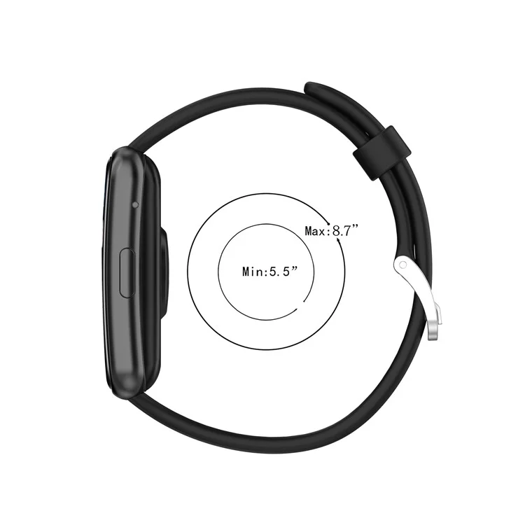 Cinghia di Orologio in Silicone a Doppio Colore Per Huawei Watch Fit (tia-b09/tia-b19) - Bianco Nero