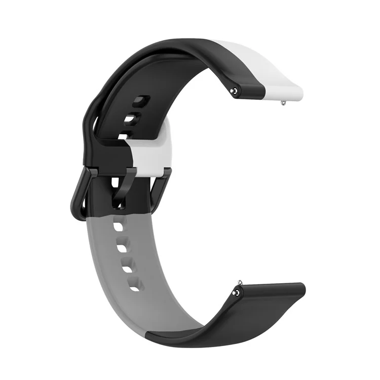 Cinghia di Orologio Sostitutivo in Silicone da 20 mm Per Garmin Venu Sq/venu/vivoactive3 - Bianco/nero/grigio