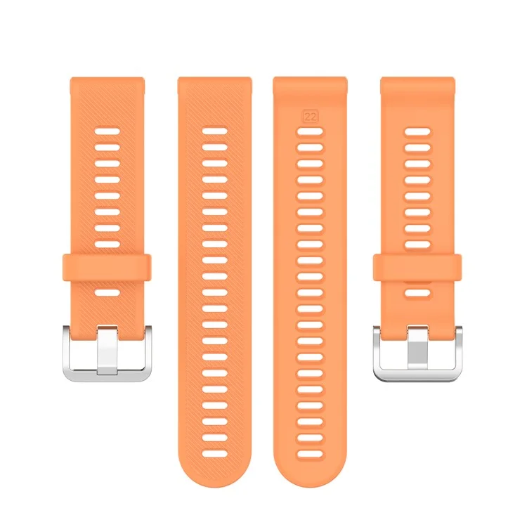 Cinta de Reposição de Silicone de Cor Sólida Para Garmin Forerunner 745 - Laranja