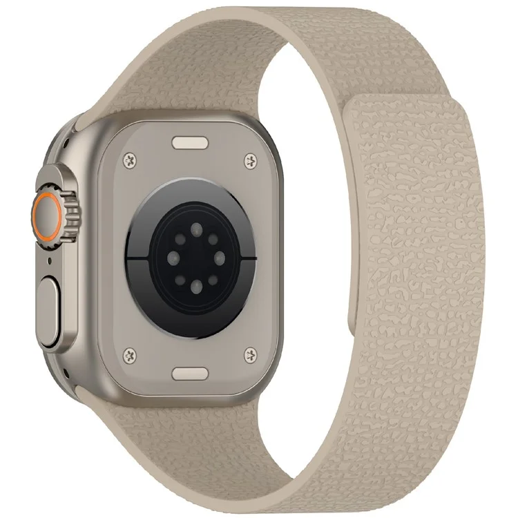 Soft Watch Strap for Apple Watch Series 10 9 8 7 SE 6 5 4 3 2 1 42mm 41mm 40mm 38mm Silicone Magnetic Band - Stone Color