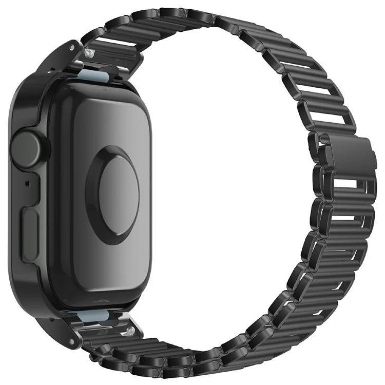 Para Huawei Watch Fit 3 Marco Metálico del Reloj + Correa de Muñeca Ajustable - Negro / Negro