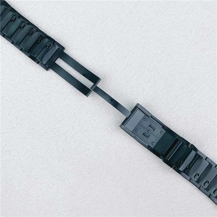 Bracelet pour Apple Watch Series 10 9 8 7 SE 6 5 4 3 2 1 42mm 41mm 40mm 38mm - Bracelet de montre en acier inoxydable à un rang - Noir