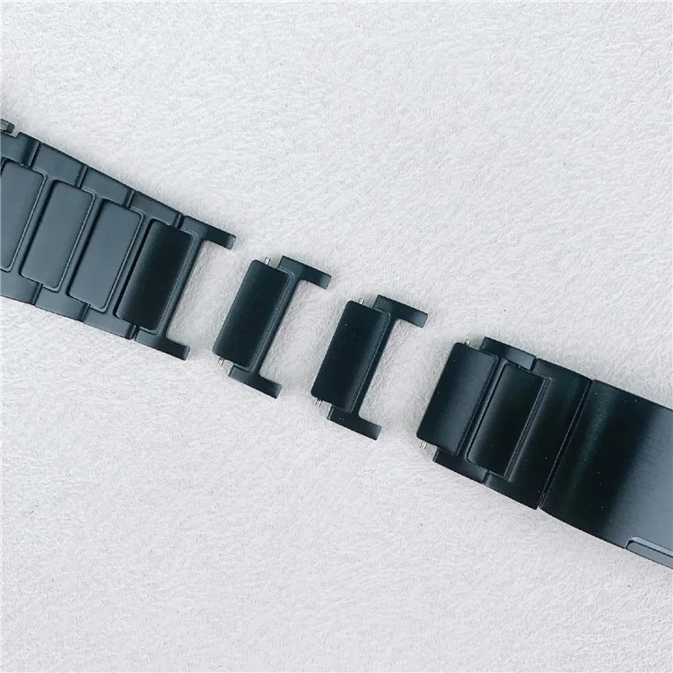 Bracelet pour Apple Watch Series 10 9 8 7 SE 6 5 4 3 2 1 42mm 41mm 40mm 38mm - Bracelet de montre en acier inoxydable à un rang - Noir