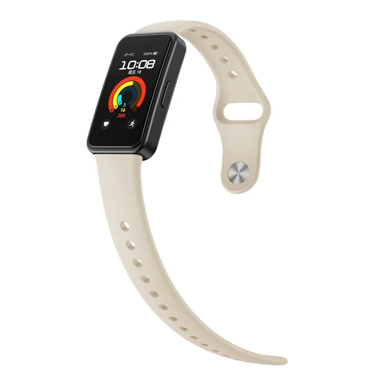 Silicone Wristband for Huawei Band 10 / Band 9 NFC / 9 / 8 NFC / 8 Replacement Adjustable Watch Strap - Starlight