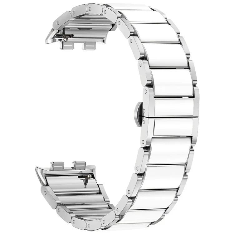 Pulseira For Honor Band 9 com Acabamento Cerâmico em Aço Inoxidável - Prata