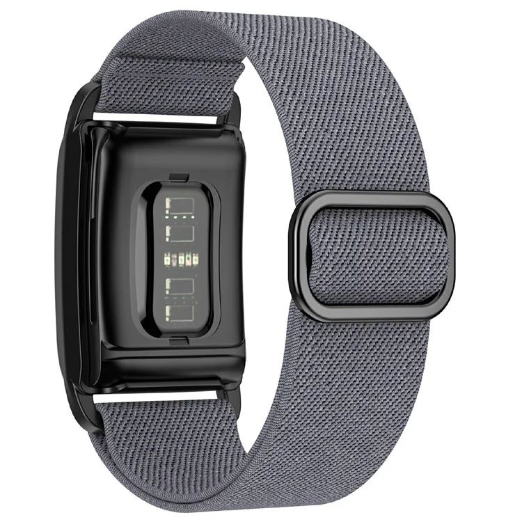 For WHOOP 4.0 Fitness Tracker Elastic Polyester One-Piece Wrist Strap with Adjustment Buckle - Grey