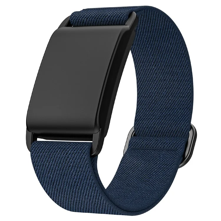 Correa elástica de poliéster para WHOOP 4.0 Tracker de Fitness, de una pieza, con hebilla de ajuste - Azul Oscuro