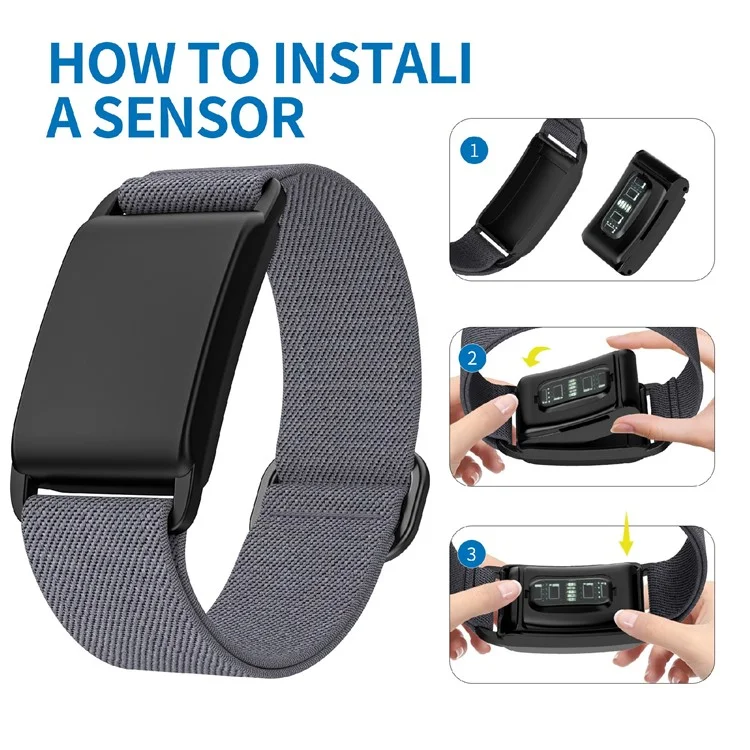 Correa elástica de poliéster para WHOOP 4.0 Tracker de Fitness, de una pieza, con hebilla de ajuste - Azul Oscuro