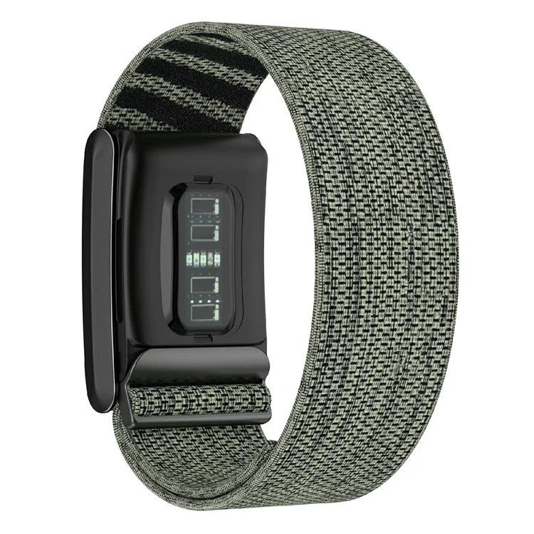 Pour WHOOP 4.0 Tracker de Fitness Bracelet Élastique Réglable - Gris+Vert