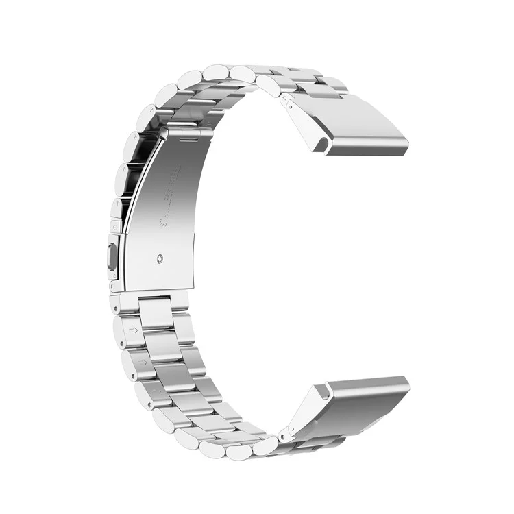 Trois Perles Band de Manche de Bracelet de Remplacement en Acier Inoxydable Pour Garmin Fenix ​​6 - Argent