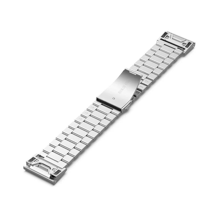 Trois Perles Band de Manche de Bracelet de Remplacement en Acier Inoxydable Pour Garmin Fenix ​​6 - Argent