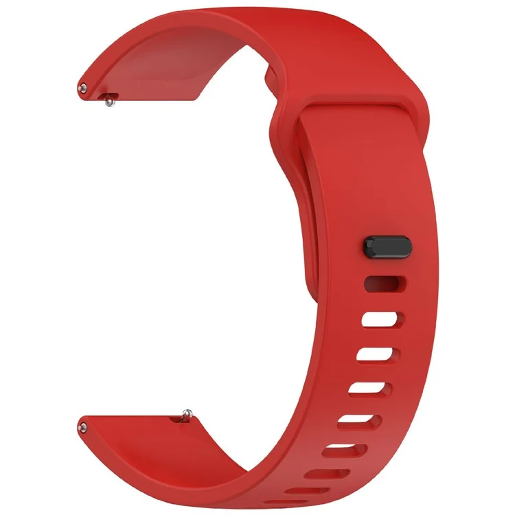 Cinturino per orologio in silicone da 22mm per Samsung Huawei Garmin Xiaomi - Universale, Rosso