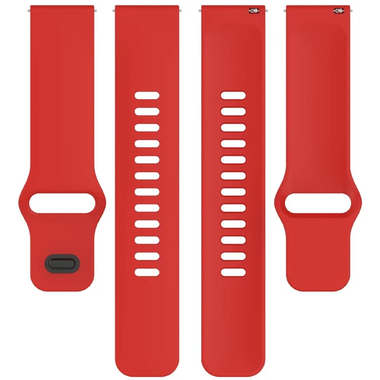 Cinturino per orologio in silicone da 22mm per Samsung Huawei Garmin Xiaomi - Universale, Rosso
