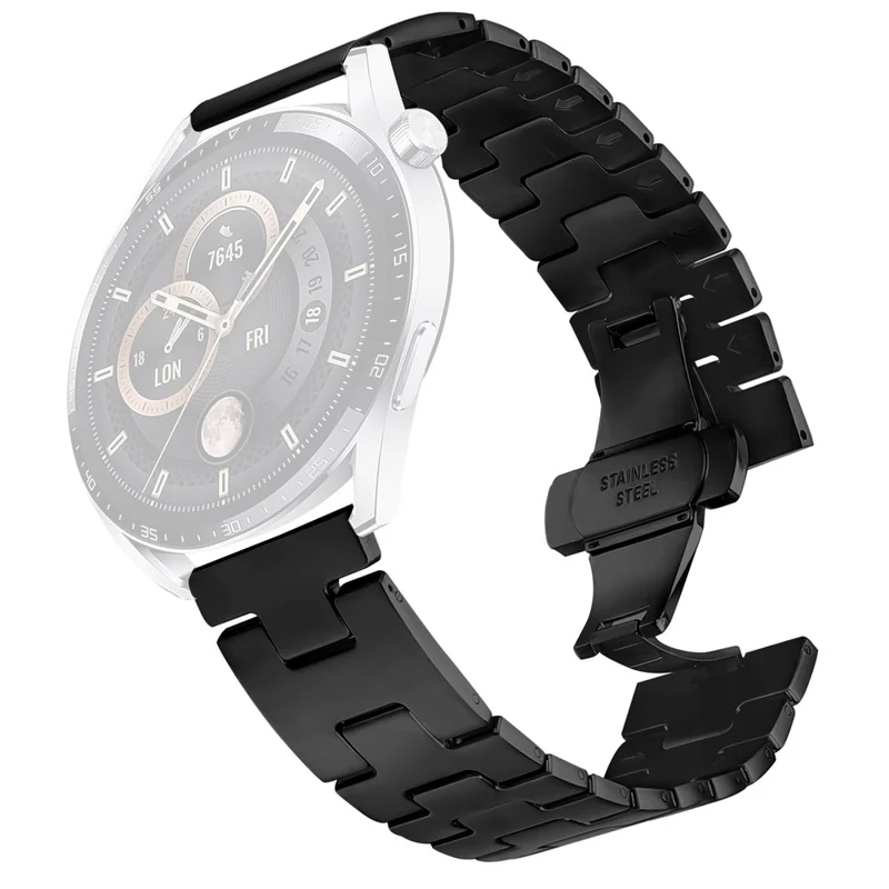 For Honor Watch Dream Replacement Strap H Type Metal Watch Band - Black