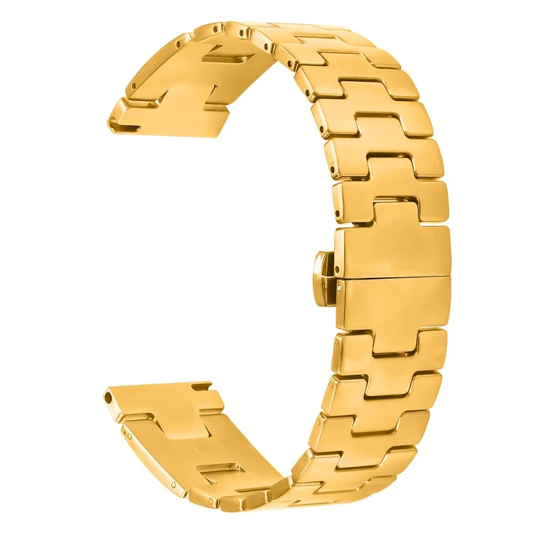 For Huami Amazfit Bip 5 Replacement Strap H Type Metal Watch Band - Gold