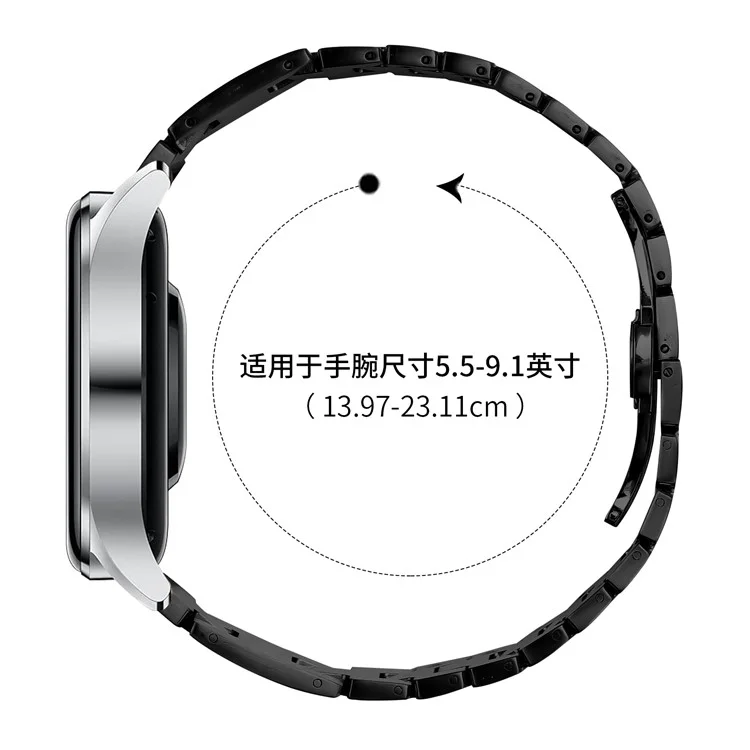 Correa de Repuesto Tipo H de Metal para Huami Amazfit Stratos 3 - Negro