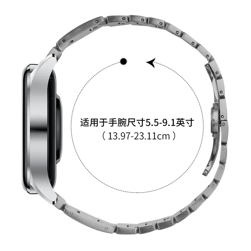 For Xiaomi Watch S2 46mm / 42mm Replacement Strap H Type Metal Watch Band - Titanium