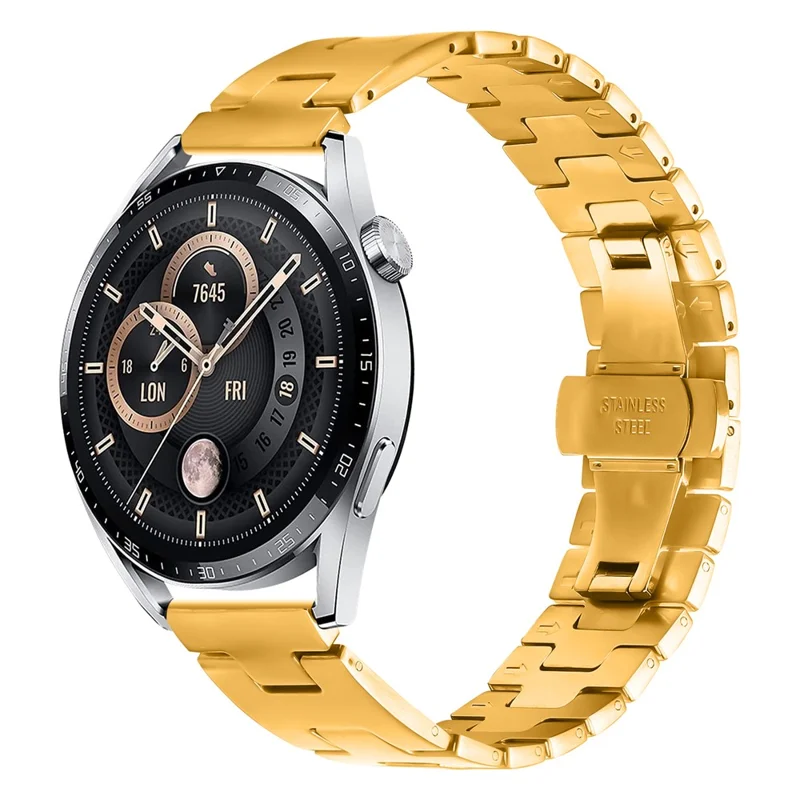 For Xiaomi Watch S1 / S1 Active Replacement Strap H Type Metal Watch Band - Gold