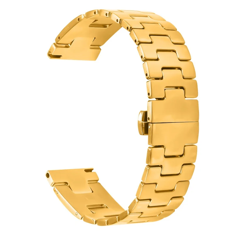 For Xiaomi Watch S1 / S1 Active Replacement Strap H Type Metal Watch Band - Gold