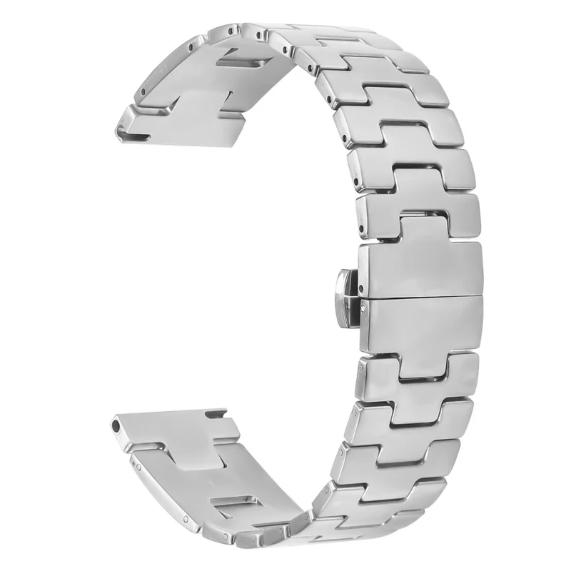 For Xiaomi Watch Color 2 Replacement Strap H-Type Butterfly Clasp Stainless Steel Watch Band Silver