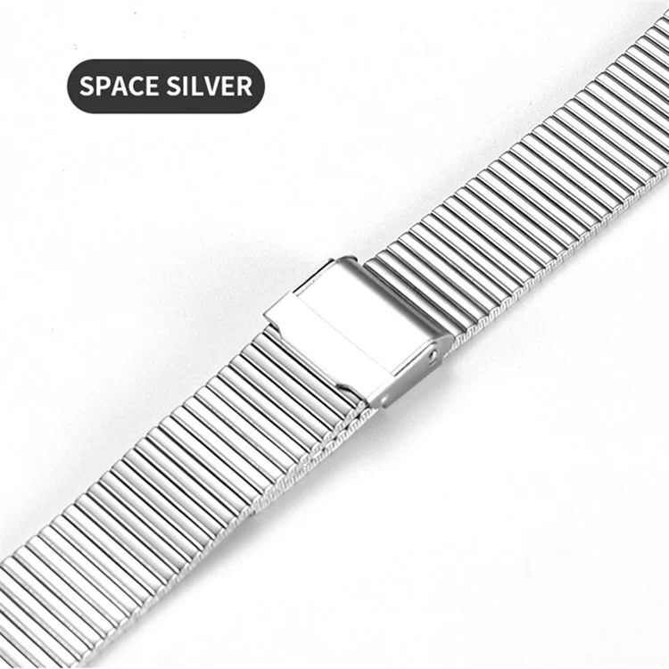 Buckle Design Stainless Steel Smart Watch Strap Replacement for Apple Watch Series 10 42mm / 9 8 7 41mm / 6 5 4 SE SE (2022) SE (2023) 40mm / 3 2 1 38mm  - Silver