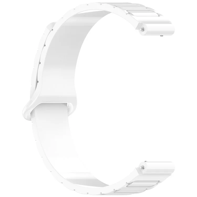 12mm Magnetic Watch Band Silicone Strap Compatible with 12mm Metal Frame / Connectors - Ceramic White
