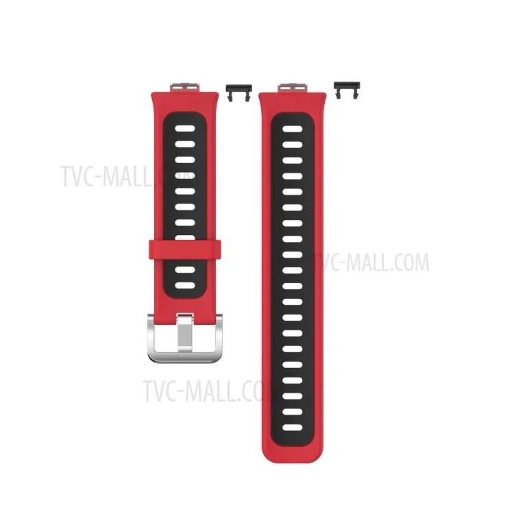 Soft Silicone Dual Color Watch Strap for Huawei Watch Fit - Red/Black