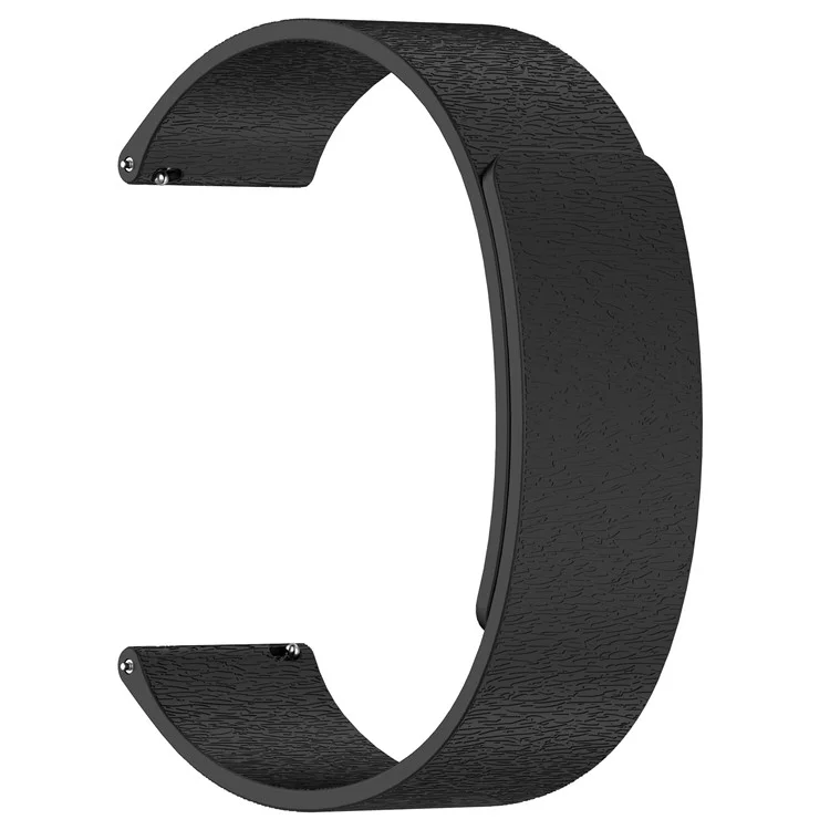 Correa de Reloj para Huawei Watch GT 4 41mm / Garmin Venu 3S / Forerunner 265S Grano de Madera Nube Universal 18mm Correa Magnética de Silicona - Negro