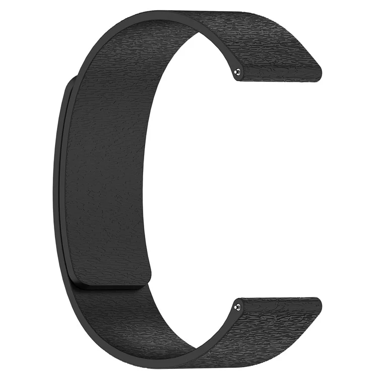Correa de Reloj para Huawei Watch GT 4 41mm / Garmin Venu 3S / Forerunner 265S Grano de Madera Nube Universal 18mm Correa Magnética de Silicona - Negro