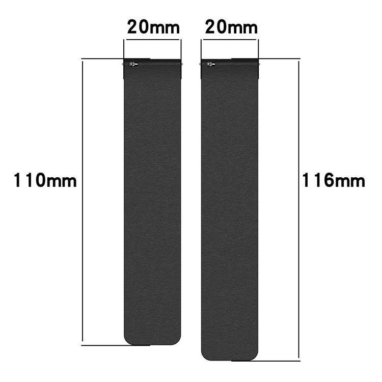 20mm Watch Band for Samsung Galaxy Watch7 44mm  /  40mm  /  Watch FE 40mm Cloud Wood Grain Silicone Magnetic Strap - Black