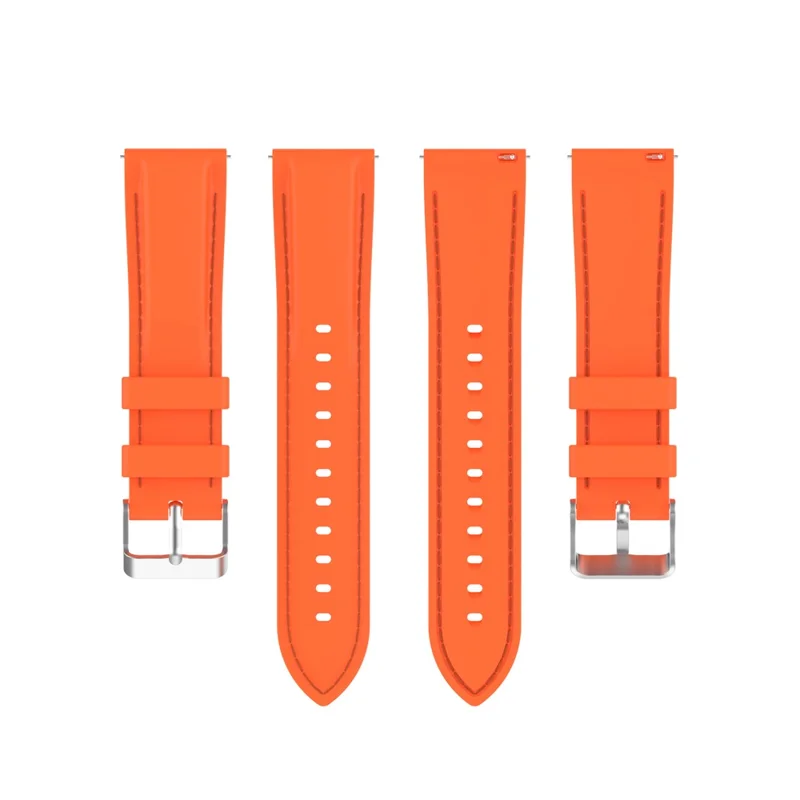 20mm Silicone Watchband Wrist Strap Replacement for Samsung Galaxy Watch4 Classic 46mm 42mm/Watch4 44mm 40mm/Galaxy Watch3 41mm/Amazfit GTS2 - Orange